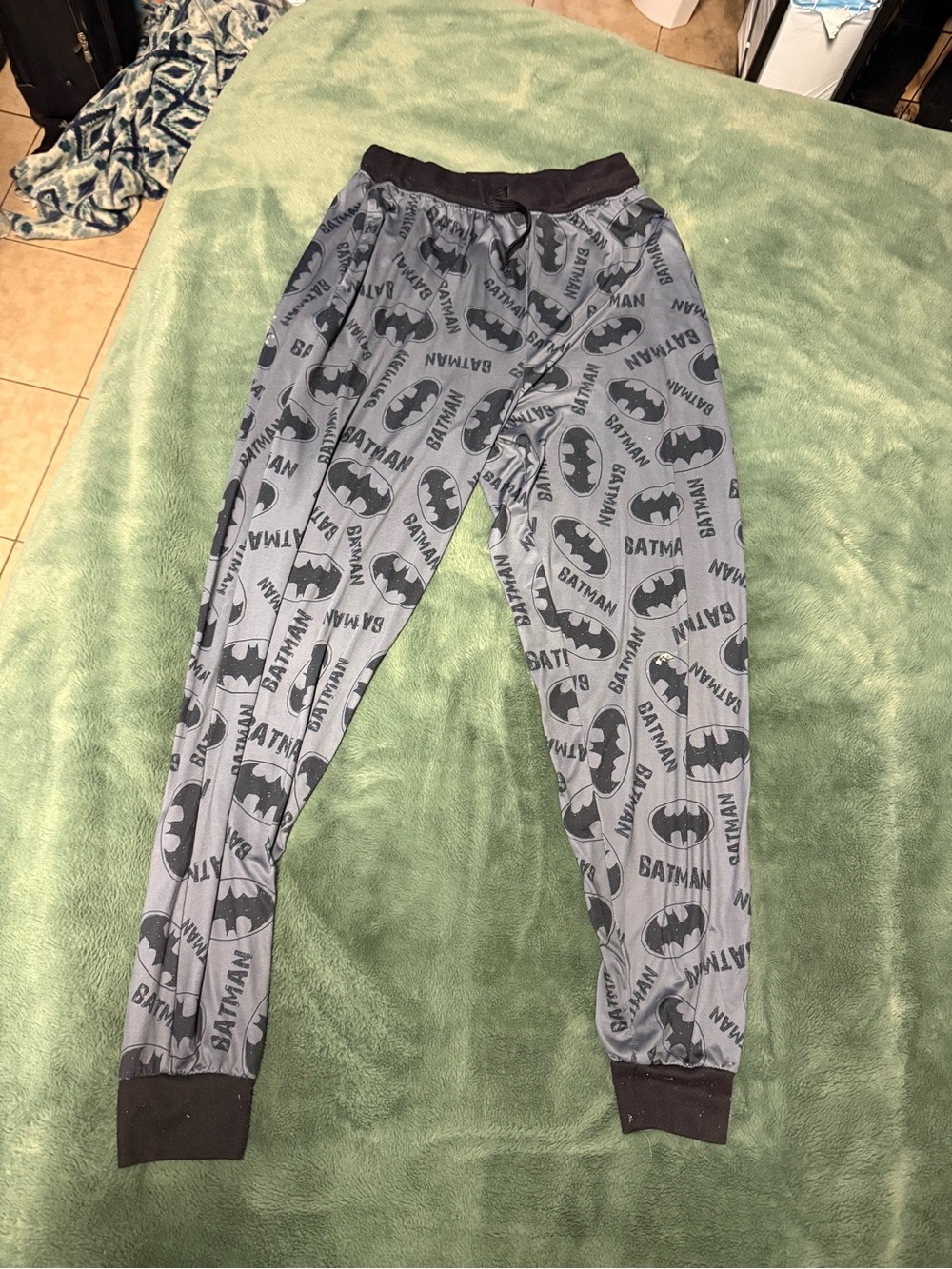 Batman Gray & Black Logo Jogger Pants